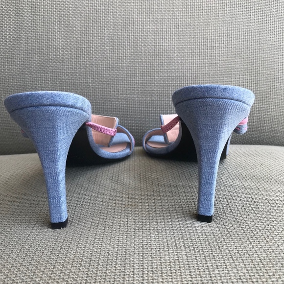 Vintage Escada Denim Mules - Picture 4 of 6